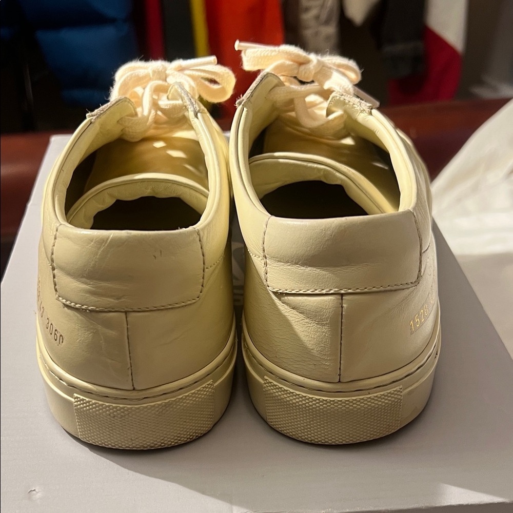 Common projects Cream Leather Sneakers - Picture 4 of 10